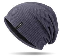 HASAGEI Gorro para hombre y mujer, gorro Slouch para mujer, de entretiempo, suave, ligero, de moda, unisex, cálido, para invierno, ideal para primavera, otoño e invierno, azul, Talla única