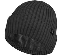 Hasagei - Gorro tejido para mujer - De forro polar grueso - Transpirable, suave, elástico y cómodo - Ideal para otoño e invierno, Negro , Talla única