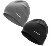 HASAGEI Gorros de calavera para hombres y mujeres, forro cálido para casco, gorro de ciclismo, gorro suave y ligero, gorro antiestático para correr, Negro + gris, talla única