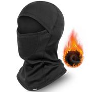 HASAGEI - Pasamontañas transpirable, máscara térmica para invierno, para esquiar, para motocicleta, bicicleta, para hombres y mujeres, Negro , talla única