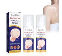 HASAIKA® Back Acne Spray, 60ml Spray Reparador Del Acné para cuerpo, pecho y espalda, Exfoliación de espalda limpia profundamente el cuerpo del exceso de grasa, Suave con la piel, 2pcs