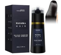 HASAIKA® Champú para tintes, Champú negro instantáneo a base de hierbas para hombres y mujeres, champú negro natural, champú negro de larga duración 200ml (negro)