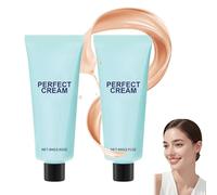 HASAIKA® Crema Correctora Perfeccionadora de Base, Crema Hidratante de Cobertura, Para rostro y cuerpo, resistencia duradera al agua y a la transpiración (2 Piezas)