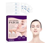 HASAIKA® Facial Lift Adhesivo, Cinta de Lifting Facial, Face Lifting Tapes, Cinta facial elástica, suave y respetuosa con la piel para cara, cuello y ojos, 60 piezas
