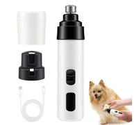 HASAIKA® Lima de uñas para Perros eléctricos, Último Lima para Perros Profesional, Ajustable a Dos velocidades, Tono de Baja frecuencia, Apto para Todas Las Mascotas (Blanco)