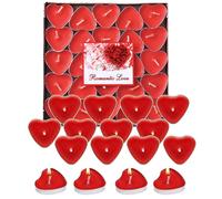 HASAIKA® Romántico de Velas, Velas Corazón Rojo, Candelita San Valentin 50 Piezas, Adecuado para San Valentín, Confesiones, Citas, Bodas, Decoración de Aniversario
