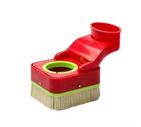 Hasaller 1 cubierta de pie para capó de motor de husillo de refrigeración con cepillo para recogida de polvo CNC, compatible con 70, 75, 80, 85, 90, 100 mm, diámetro del husillo, rojo (100 mm)