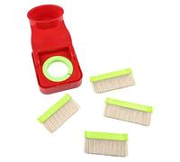 Hasaller 1 cubierta de pie para capó de motor de husillo de refrigeración con cepillo para recogida de polvo CNC, compatible con 70, 75, 80, 85, 90, 100 mm, diámetro del husillo, rojo (70 mm)