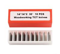 Hasaller 10 piezas de 14 mm cuadrados de carburo recto de repuesto para carpintería con agujero de tornillo M6