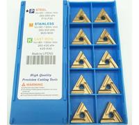 Hasaller 10 piezas de insertos de carburo TNMG160404R-S TNMG331 torno indexación fresado torneado inserto de acero puntas de carburo insertos cuchillas torno torneado herramientas con caja de