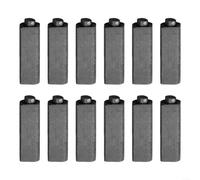 Hasaller 12 cepillos de carbón de 4 x 5,5 x 17 mm para secador de pelo eléctrico de motor de anclaje y herramientas eléctricas generales, kit de piezas de repuesto negras