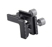 Hasaller Abrazadera de cardán doble en ángulo recto Aleación de aluminio Soporte bidireccional para RRS y para AJA Estándar en forma de L Placas Soporte de fotografía panorámica 15x10x2cm Negro