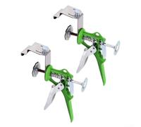 Hasaller Abrazadera rápida de cajón tipo empuje para armario, carpintería, muebles, clip de fijación con abrazaderas en forma de L y en forma de arco, aleación de aluminio, acero inoxidable, 15-50 mm