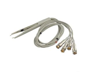 Hasaller Cables de prueba de clip Kelvin de 4 terminales con conectores BNC chapados en oro para medidor de puente digital SMD LCR, cable extendido de 780 mm para pruebas de energía y conexión de