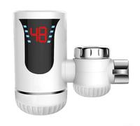 Hasaller Calentador de Agua Eléctrico de 3 Segundo Grifo de Agua Caliente Eléctrico Rápido Calentador de Agua sin Tanque Adaptador de Grifo de Autocalentamiento Caliente Control de Temperatura Dual