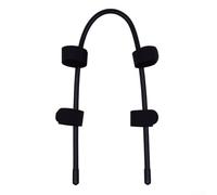 Hasaller Conjunto de guía de manguera de drenaje de forma ajustable para fregadero de cocina, tina de lavandería, 62 cm de largo, colgador negro flexible con gancho reforzado para evitar resbalones y