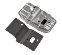 Hasaller Conjunto de silenciador de metal con junta para 560BFS 560BTS 580BFS 580BFS 580BTS, pieza de repuesto para soplador de hojas, reduce el ruido, 16 x 8 x 8 cm, acabado plateado