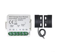 Hasaller Controlador de apertura de puerta de garaje WiFi para aplicación Tuya, control de voz, modo dual, compatible con temporizador de 2.4 GHz, historial