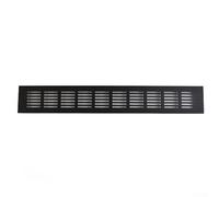 Hasaller Cubierta de ventilación de 60 mm, rejilla de ventilación de aluminio, rejilla de muebles negros para puerta radiador de armario (60 x 400 mm), 38M4CWGI01IB7UA55K664B