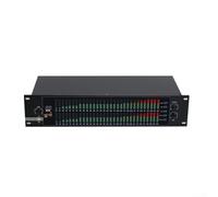 Hasaller Ecualizador gráfico dual de 31 bandas, analizador de espectro de ecualizador digital, ecualizador digital, procesador de audio, pantalla LED de espectro gráfico para grabación, estudio, bar