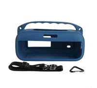 Hasaller Funda protectora de silicona para altavoz portátil Bose Plus, ligera, antideslizante, funda de viaje al aire libre con correa para el hombro y hebilla en negro, azul o rojo (azul)