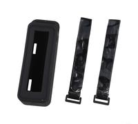 Hasaller Funda protectora de silicona para banco de energía Anker 27650mAh con asa de transporte y correas dobles para carrito de golf, bicicleta, camping, viajes al aire libre, negro