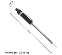 Hasaller Herramienta de medición de pastillas de freno para detección profesional de desgaste de forro de freno con aluminio 601 de alta resistencia y construcción de acero inoxidable 304, color negro