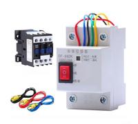 Hasaller Interruptor controlador automático de bomba de agua 220V 25A con contactor de 18A y sonda de 2 m para detección y control de nivel del tanque de agua (B)