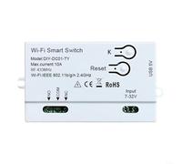 Hasaller Interruptor inteligente WiFi Switch 4CH para Tuya WiFi Switch DIY Timer AC/DC 7-32V 4CH RF para Smartlife Módulo de automatización del hogar