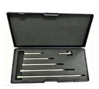 Hasaller Juego de 6 varillas de extensión de indicador digital de 30-150 mm, accesorio de medición de metal con 4-48 hilos, extensiones de calibre de precisión de varios tamaños para indicadores de