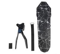 Hasaller Juego de guardabarros de plástico PP5 delantero y trasero para bicicleta de carretera, bicicleta de montaña, con asiento y tija de sillín, color negro (estilo tija de sillín)