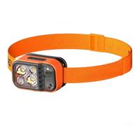 Hasaller Linterna frontal LED recargable con sensor de movimiento USB para pesca, camping, senderismo, impermeable, naranja, ligero, 45 g, para exteriores