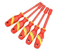 Hasaller Llaves de vaso aisladas de 1000 V VDE, llaves de vaso aisladas, tuercas aisladas, llaves de vaso hexagonales, destornillador para vehículos eléctricos híbridos (10 mm)