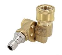 Hasaller Máquina de limpieza de pistola de agua de alta presión Accesorios de ajuste de codo de para 360 grados Conversión de enchufe rápido Conversión de conexión rápida Junta de limpieza de esquinas