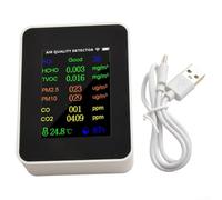 Hasaller Medidor de calidad del aire WIFI 12in1 PM2.5 PM10 HCHO AQI Probador de humedad de temperatura con pantalla TFT a color Sensor de alta precisión para el hogar Oficina Cultivo agrícola