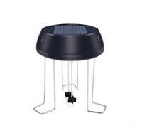 Hasaller Mezclador de agua solar redondo alimentado por energía solar para baño de pájaros, decoración eléctrica, fuente de jardín, burbujeador, fuente de estanque de jardín al aire libre, con soporte