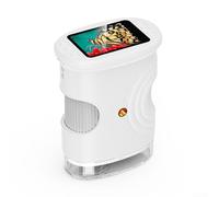 Hasaller Microscopio digital de 1000 aumentos, recargable, microscopio digital de mano con resolución 4K, cámara de 2 MP, 8 luces LED, pantalla IPS de 2.0 pulgadas para aprendizaje de educación