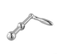 Hasaller Molinillo de aleación de aluminio, parte de tres bolas, manivela de 190 mm de longitud con agujero de 16 mm y mango de fútbol de rugby de 107 mm para ajuste de mesa de molino, kit de acabado