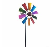 Hasaller Molino de viento de metal para jardinería, patio, exterior, giratorio de para 360 grados, escultura de viento al aire libre, 73 cm, 0HI59Y394016F56QN03R36A44BND