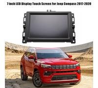 Hasaller Pantalla LCD de 7 pulgadas para Jeep Compass 2017-2020 Reemplazo de navegación por radio con pantalla táctil negra