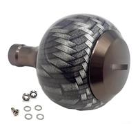 Hasaller Perilla de carrete de pesca de aleación de aluminio de 36 mm para carretes Daiwa Penn y Baitcasting de 50 mm de longitud 35 mm de diámetro, rojo, azul, negro, 40 g, reemplazo mejorado (marrón