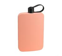 Hasaller Petaca de acero inoxidable de 500 ml, botella de licor a prueba de fugas para whisky, vino, con tapa de bisagra, portátil, para hombres, camping, viajes al aire libre (rosa)