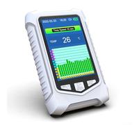 Hasaller Probador de aire multifuncional para interiores y exteriores, monitor de calidad del aire, probador O3 con pantalla TFT de 3.5 pulgadas, detector de aire portátil recargable por USB con