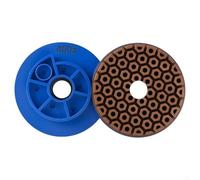 Hasaller Rueda abrasiva de borde de bloqueo de caracol de 4 pulgadas para almohadilla de pulido de granito de mármol de 100 mm de diámetro con agujero de 25 mm para máquinas automáticas de uso húmedo