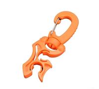 Hasaller Soporte de manguera de buceo con clip giratorio para reguladores y medidores Material PP de alta resistencia para fijación BCD, gestión segura para baja presión y alta presión H (naranja