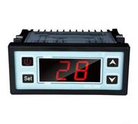 Hasaller Termostato digital controlador de temperatura para incubadora de acuario con sensor dual modo de calefacción y refrigeración -40 a 70C pantalla LED negro ABS caso
