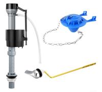 Hasaller Válvula de llenado de inodoro con tapa de solapa de PVC de 2 pulgadas y altura ajustable para reemplazo de tanque de inodoro (A)