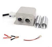 Hasaller Ventilador portátil de 12 V y 400 W con diseño de doble agujero para descongelar rápidamente el parabrisas y desempañar la ventana del camión, metal sólido para conducir en invierno