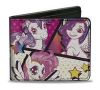 Hasbro - Cartera plegable, My Little Pony Together Pony Pop Art Blocks multicolor, cuero vegano, Varios colores, 4.0" x 3.5", Casual