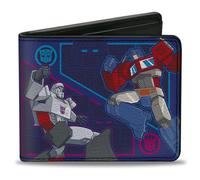 Hasbro - Cartera plegable, Transformers Autobots Decepticons Robots disfrazados Blues, cuero vegano, Azul, 4.0" x 3.5", Casual